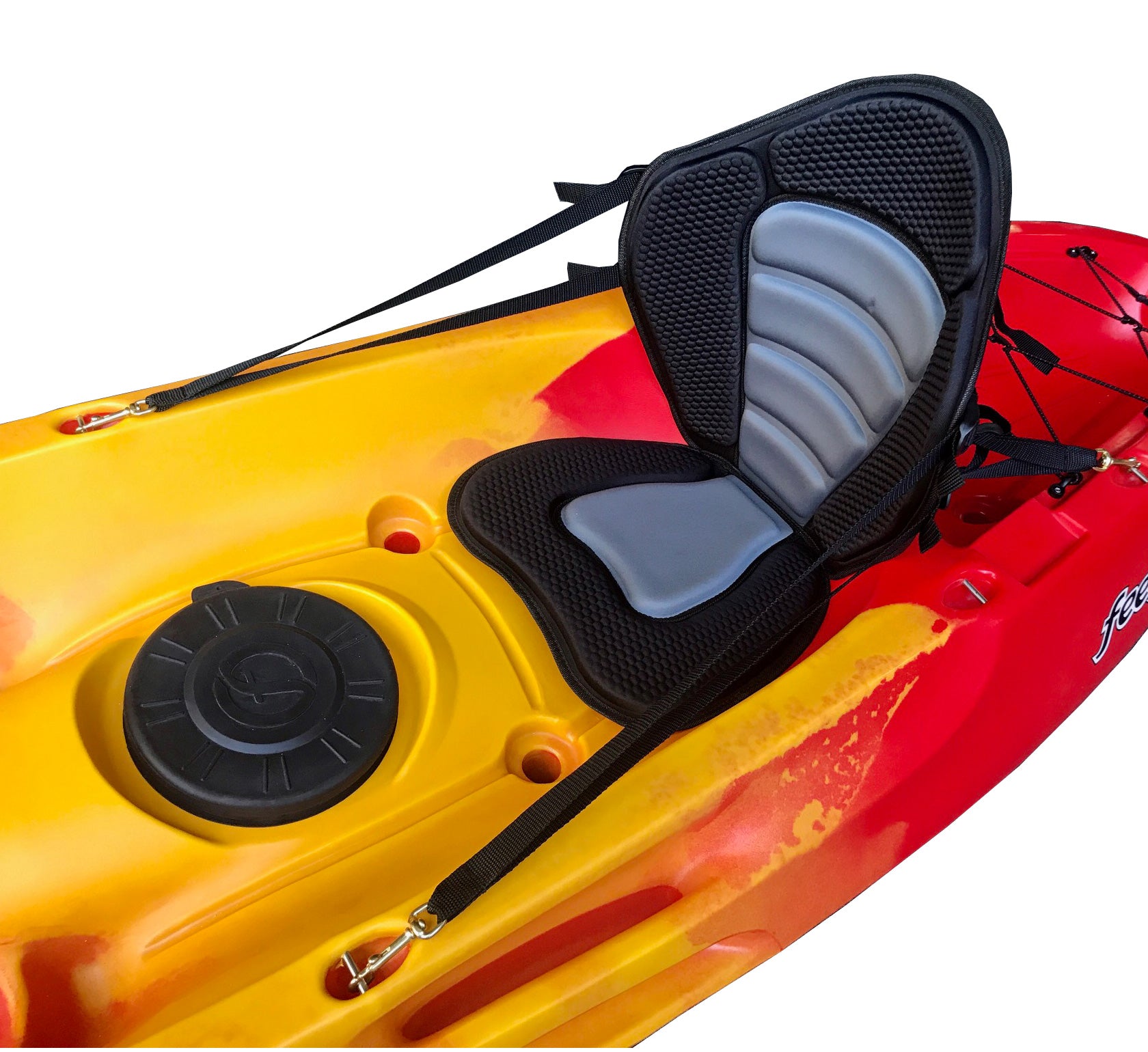 Enigma kayaks Deluxe seat fitted to a Feelfree Nomad Sport Kayak